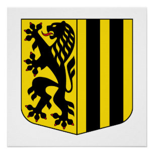 Dresden emblem Germany flag symbol coat arms Poster