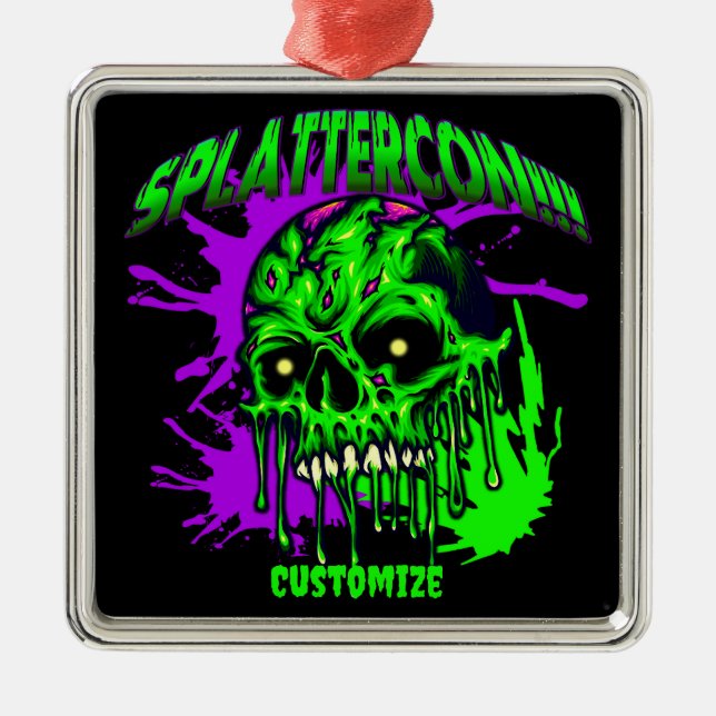 Dresden Fans SplatterCon Metal Ornament (Front)
