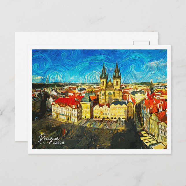 Dresden Germany Beautiful Oil Paint Landscape Postcard (Front/Back)