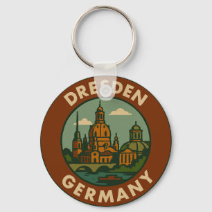 Dresden Germany City Art Keychain