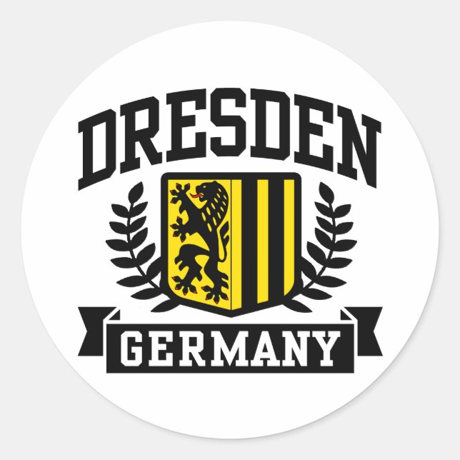 Dresden Germany Classic Round Sticker (Front)