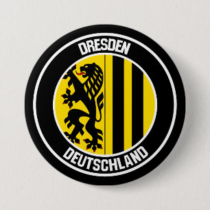 Dresden Round Emblem 3 Inch Round Button