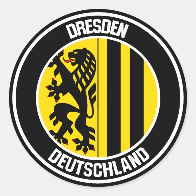 Dresden Round Emblem Classic Round Sticker (Front)