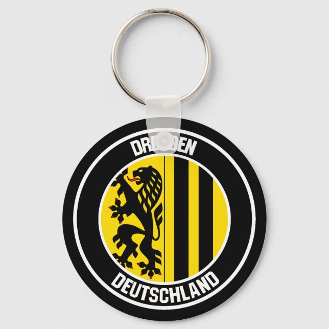 Dresden Round Emblem Keychain (Front)