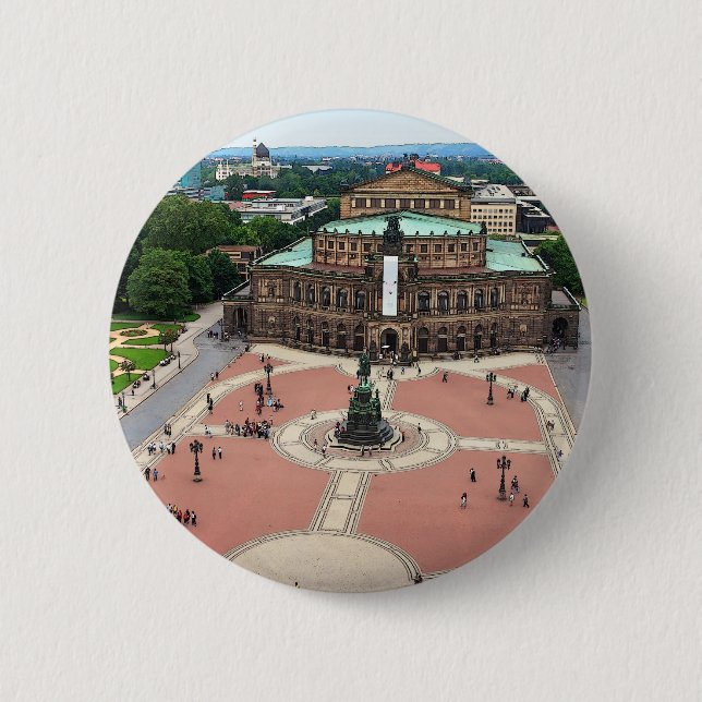 Dresden - Semper Oper 2 Inch Round Button (Front)