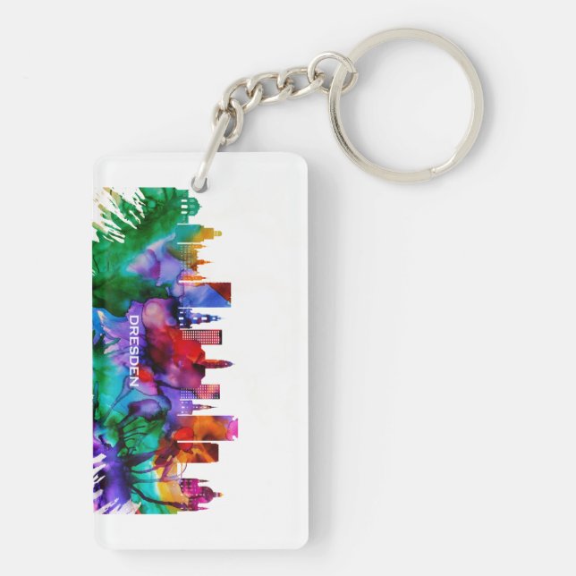 Dresden Skyline Keychain (Back)