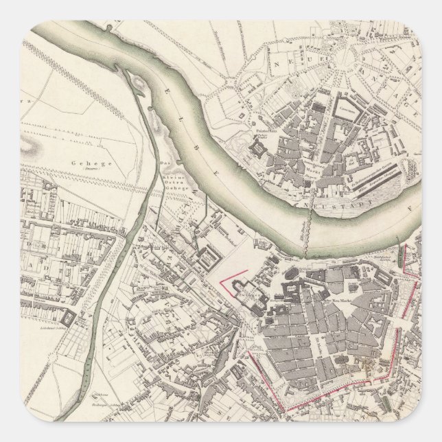 Dresden Square Sticker (Front)