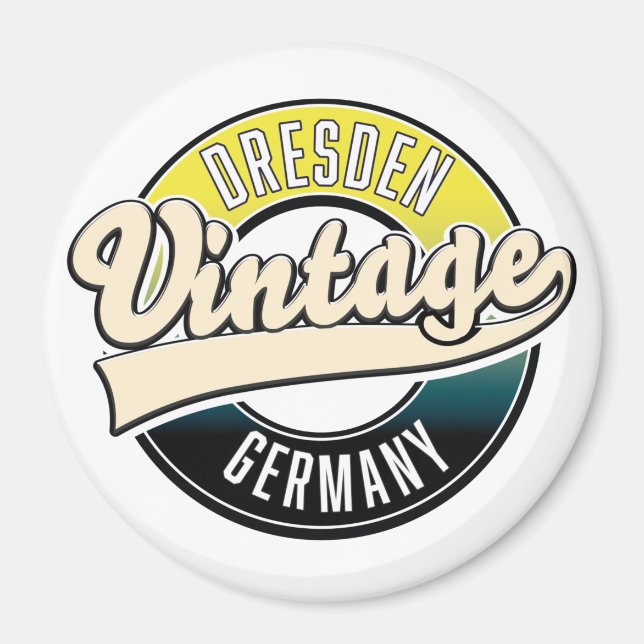 Dresden vintage style logo magnet (Front)