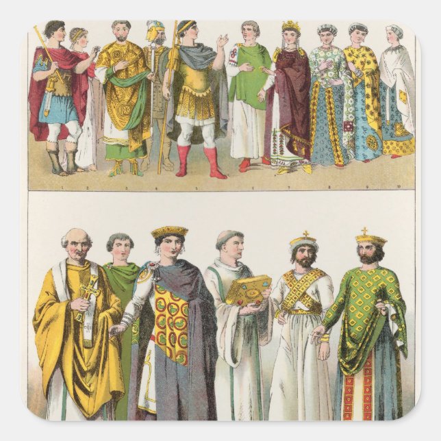 Dress at the Byzantine Court Square Sticker (Front)