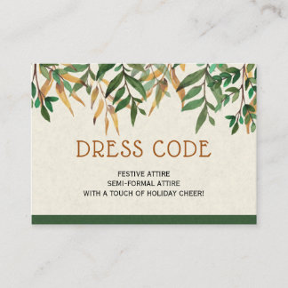 Dress Code Enclosure Card