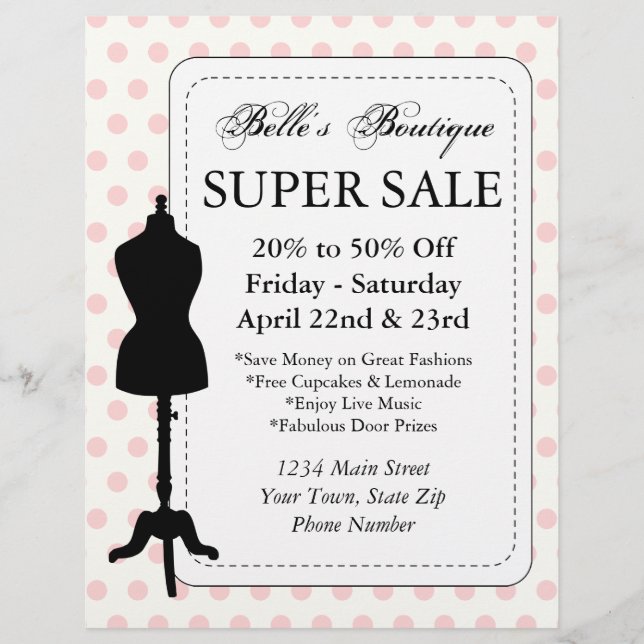 Dress Form Boutique Flyer (Front)