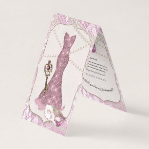 Dress Form Mannequin Magic Key Mask Business Card