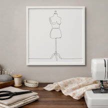 Dress Form Minimalist Wall Art Print Gallery Tile