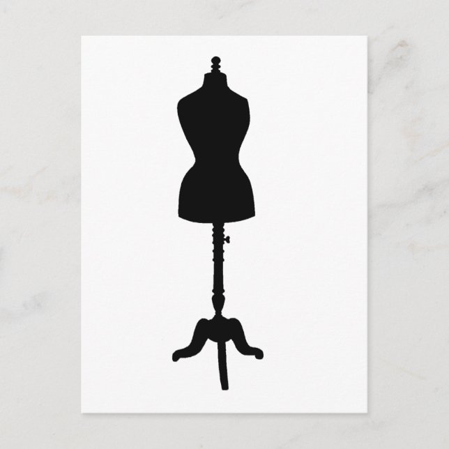 Dress Form Silhouette II Postcard (Front)