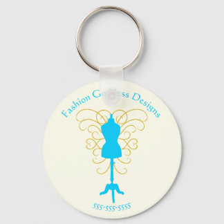 Dress Form with Swirls - Design Goddess Keychain