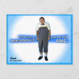 Dress like a homeschooler postcard