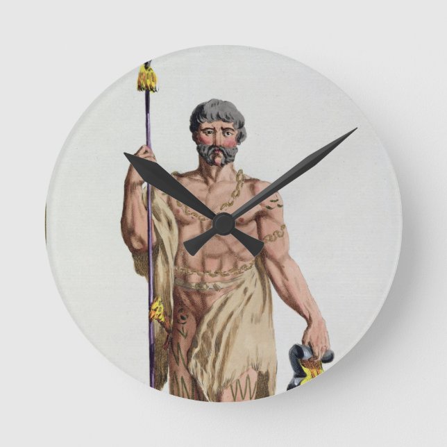 Dress of a Breton Warrior from 'Receuil des Estamp Round Clock (Front)