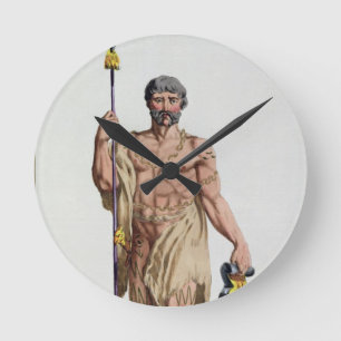 Dress of a Breton Warrior from 'Receuil des Estamp Round Clock