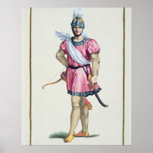 Dress of a Norman Soldier from 'Receuil des Estamp Poster