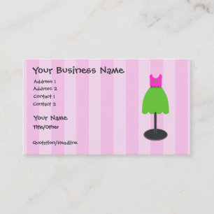 Dress Shop Pink Business Cards