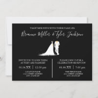 Dress & Tux - Wedding & Reception Invitation