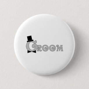 Dress Up Groom 2 Inch Round Button