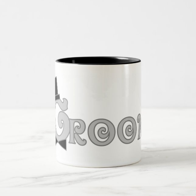 Dress Up Groom Two-Tone Coffee Mug (Center)