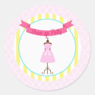 Dress Up party 2inch circle Classic Round Sticker