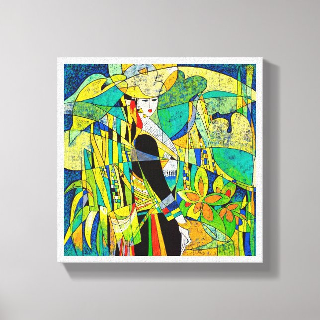 Dress Up Ping Hao oriental abstract painting art Canvas Print (Front)