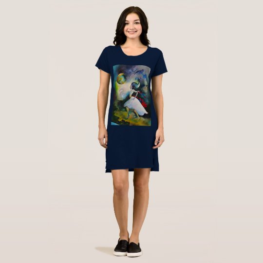 Dress with surreal image