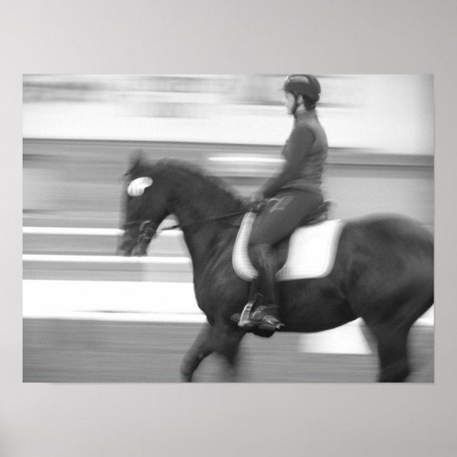 Dressage Abstract Motion Poster (Front)