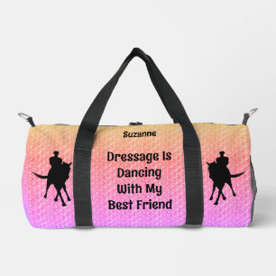 Dressage Dancing With Best Friend Horse And Rider Duffle Bag