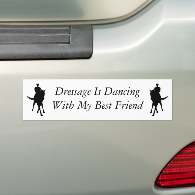 Dressage Dancing With My Best Friend Horse Bumper Sticker (On Car)
