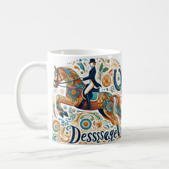 Dressage équitation cavalier Cheval Mug (Gauche)