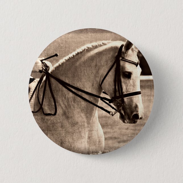 Dressage Grunge 2 Inch Round Button (Front)