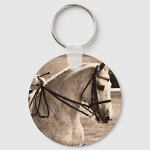 Dressage Grunge Keychain