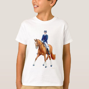 Dressage Half Pass Kids Ringer T-Shirt