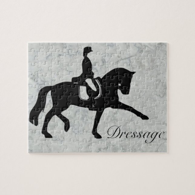 Dressage Horse and Rider Jigsaw Puzzle (Horizontal)