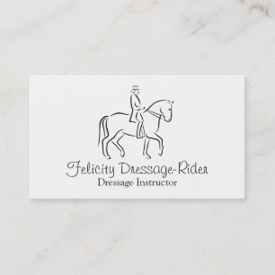 Dressage horse and rider logo business card