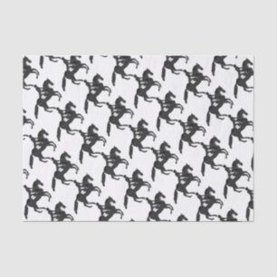 Dressage Horse and Rider Mosaic Design Tissue Paper