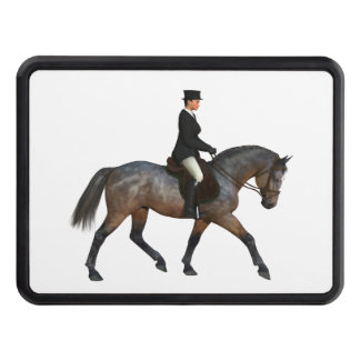 Dressage Horse and Rider Trailer Hitch Cover