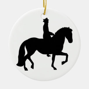 Dressage Horse Ceramic Ornament