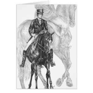 Dressage Horse Half Pass Drawing by Kelli Swan