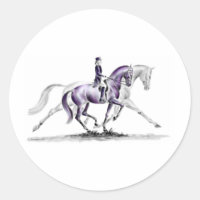 Dressage Horse in Trot Piaffe