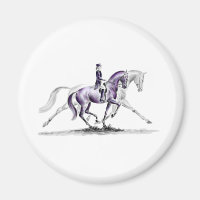 Dressage Horse in Trot Piaffe