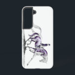 Dressage Horse in Trot Piaffe Samsung Galaxy Case<br><div class="desc">This montage artwork in a Dressage Horse theme was created by artist Kelli Swan. The drawing illustrates collected (piaffe) and extended trot movements. The original black and white pastel drawing has been hand-tinted with colour details to create this final look. The artwork is titled "Trot On". Kelli Swan specializes in...</div>