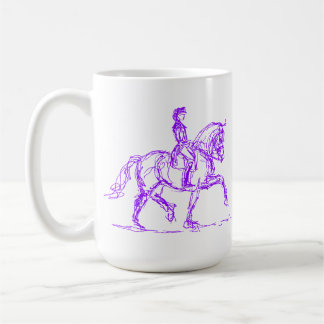 Dressage Horse Mug Purple