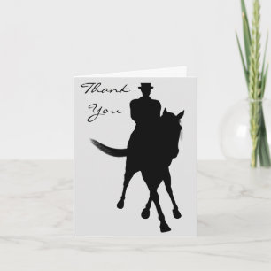Dressage Horse Silhouette Merci Carte de note
