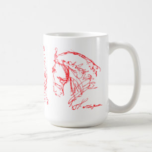 Dressage Horses Mug Red