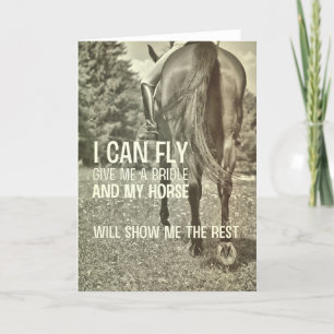 DRESSAGE IN THE DAISIES Greeting Card
